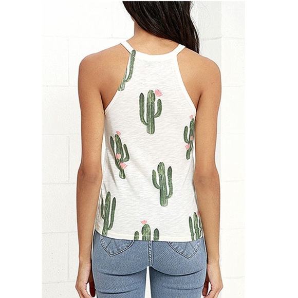 Cactus Print Cotton Tank - Picture 3 of 6
